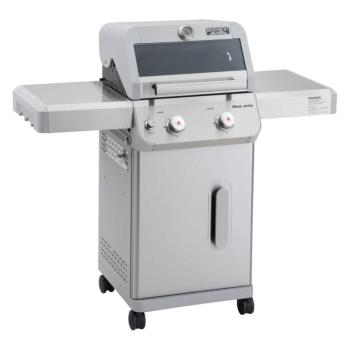 Monument Grills Mesa 200 2 Burner Freestanding Propane Gas Grill with Clear View Lid Stainless Steel 04350