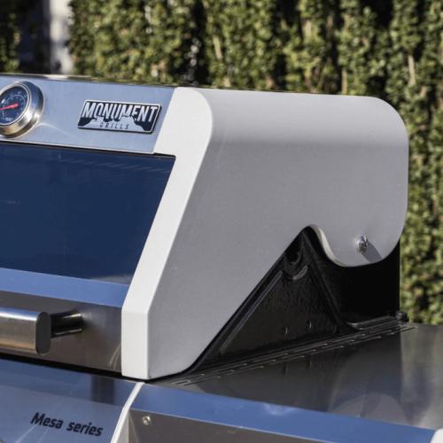 Monument Grills Mesa 200 2 Burner Freestanding Propane Gas Grill with Clear View Lid   Stainless Steel