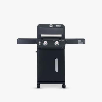Monument Grills Mesa 220 2 Burner Freestanding Propane Gas Grill with Clear View Lid Black 01350