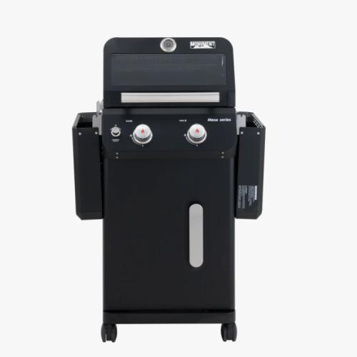 Monument Grills Mesa 220 2 Burner Freestanding Propane Gas Grill with Clear View Lid   Black