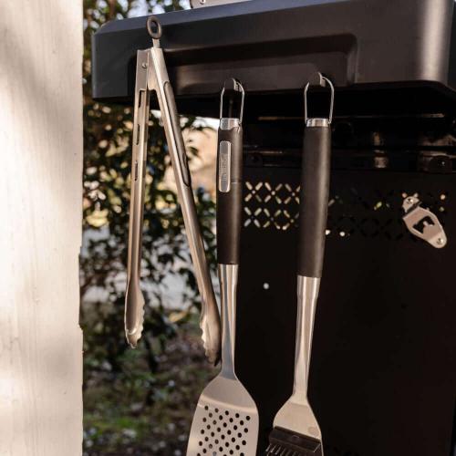 Monument Grills Mesa 220 2 Burner Freestanding Propane Gas Grill with Clear View Lid   Black