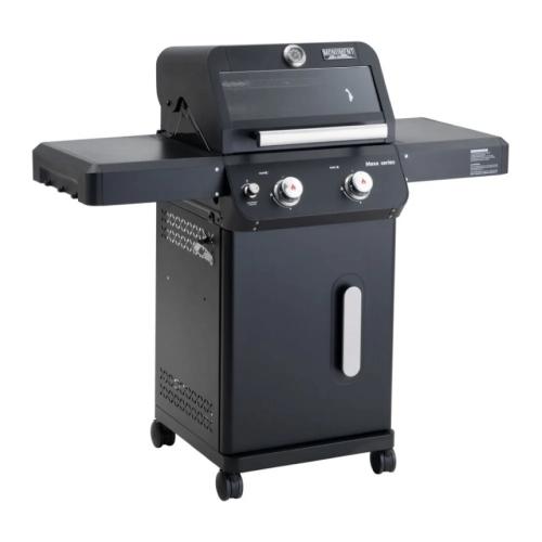 Monument Grills Mesa 220 2 Burner Freestanding Propane Gas Grill with Clear View Lid   Black