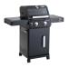 Monument Grills Mesa 220 2 Burner Freestanding Propane Gas Grill with Clear View Lid   Black