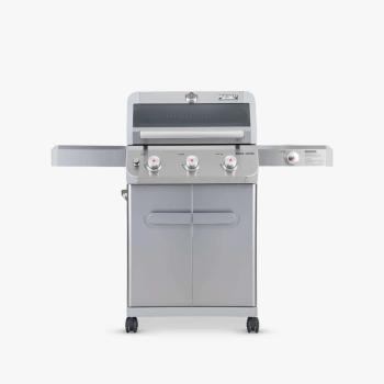 Monument Grills Mesa 305 3 Burner Stainless Steel Freestanding Propane Gas Grill with Clear View Lid and Side Burner 01350