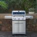 Monument Grills Mesa 305 3 Burner Stainless Steel Freestanding Propane Gas Grill with Clear View Lid  and  Side Burner