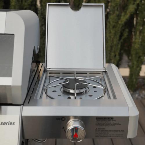 Monument Grills Mesa 305 3 Burner Stainless Steel Freestanding Propane Gas Grill with Clear View Lid  and  Side Burner