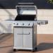 Monument Grills Mesa 305 3 Burner Stainless Steel Freestanding Propane Gas Grill with Clear View Lid  and  Side Burner