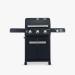 Monument Grills Mesa 325 3 Burner Freestanding Propane Gas Grill with Clear View Lid  and  Side Burner