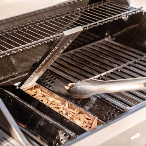 Monument Grills Mesa 325 3 Burner Freestanding Propane Gas Grill with Clear View Lid  and  Side Burner