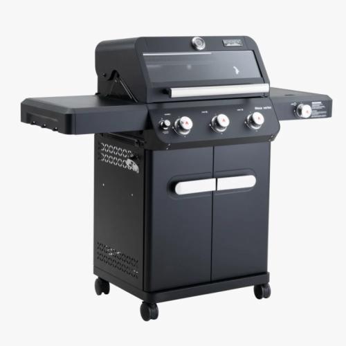 Monument Grills Mesa 325 3 Burner Freestanding Propane Gas Grill with Clear View Lid  and  Side Burner
