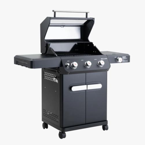 Monument Grills Mesa 325 3 Burner Freestanding Propane Gas Grill with Clear View Lid  and  Side Burner