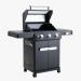 Monument Grills Mesa 325 3 Burner Freestanding Propane Gas Grill with Clear View Lid  and  Side Burner