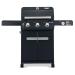 Monument Grills Mesa 325 3 Burner Freestanding Propane Gas Grill with Clear View Lid  and  Side Burner