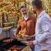 Monument Grills Mesa 415BZ 4 Burner Stainless Steel Freestanding Propane Gas Grill with Clear View Lid Broil Zone  and  Side Burner
