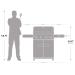 Monument Grills Mesa 415BZ 4 Burner Stainless Steel Freestanding Propane Gas Grill with Clear View Lid Broil Zone  and  Side Burner