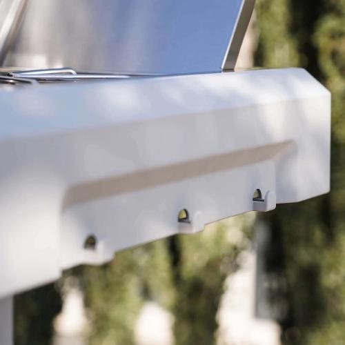 Monument Grills Mesa 415BZ 4 Burner Stainless Steel Freestanding Propane Gas Grill with Clear View Lid Broil Zone  and  Side Burner