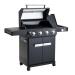 Monument Grills Mesa 425 4 Burner Freestanding Propane Gas Grill with Clear View Lid  and  Side Burner   Black