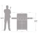 Monument Grills Mesa 425 4 Burner Freestanding Propane Gas Grill with Clear View Lid  and  Side Burner   Black