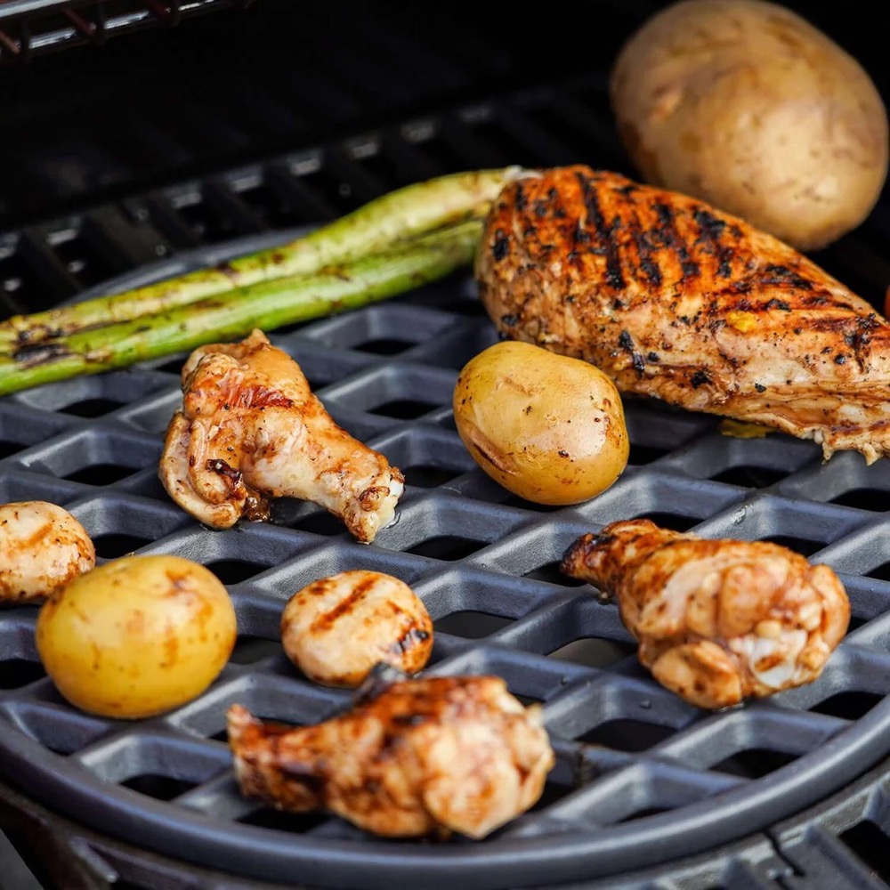 Monument Grills 12 Inch Round Cast Iron Diamond Grid Grill Grate
