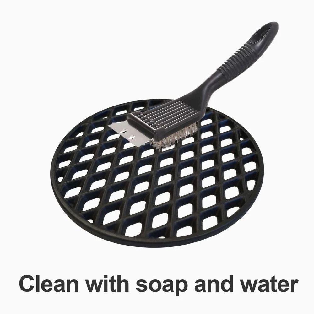 Monument Grills 12 Inch Round Cast Iron Diamond Grid Grill Grate