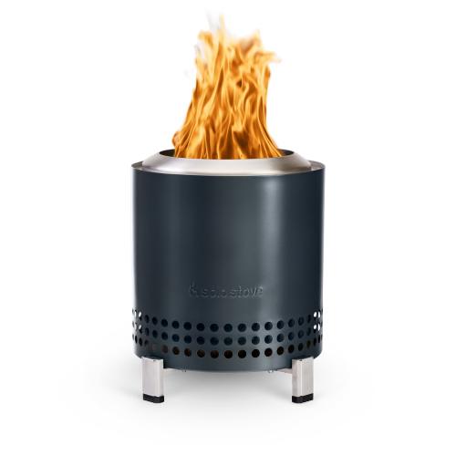 Solo Stove Mesa XL 7 Inch Round Stainless Steel Wood Burning Tabletop Fire Pit   Gunmetal