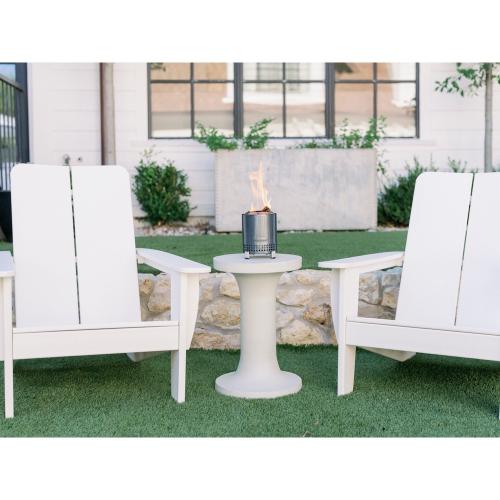 Solo Stove Mesa XL 7 Inch Round Stainless Steel Wood Burning Tabletop Fire Pit   Gunmetal