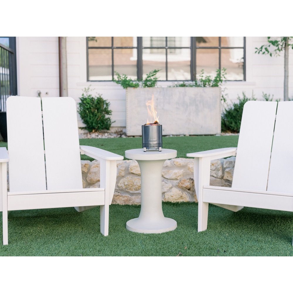 Solo Stove Mesa XL 7 Inch Round Stainless Steel Wood Burning Tabletop Fire Pit   Gunmetal