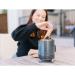 Solo Stove Mesa XL 7 Inch Round Stainless Steel Wood Burning Tabletop Fire Pit   Gunmetal