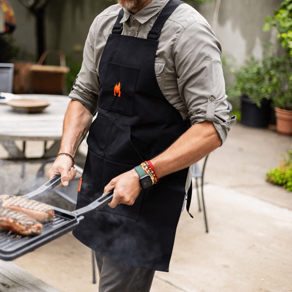 Solo Stove Black Canvas Grilling Apron with Pockets