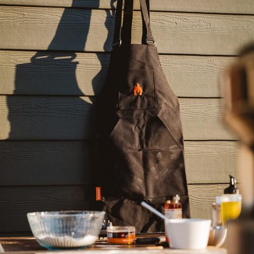 Solo Stove Black Canvas Grilling Apron with Pockets
