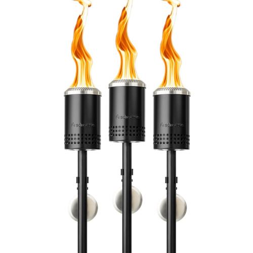 Solo Stove Mesa Torch 52 Inch Steel Backyard Torchlight with Ground Stake   3 Pack