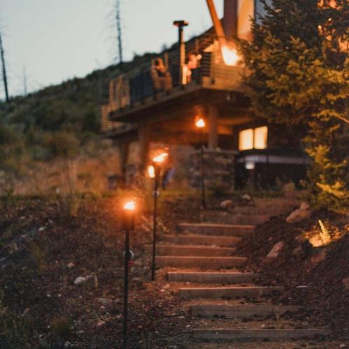 Solo Stove Mesa Torch 52 Inch Steel Backyard Torchlight with Ground Stake   3 Pack
