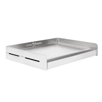 Little Griddle Sizzle Q Full Size 18 Inch x 13 Inch Stainless Steel BBQ Griddle SQ180 Angled View350