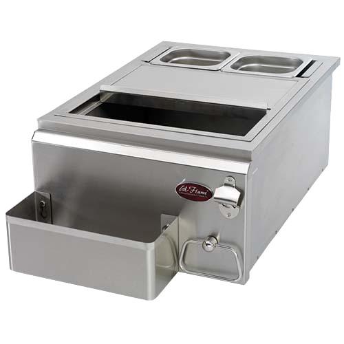 Cal Flame 18 Inch Stainless Steel Drop In Cocktail Center