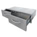 Cal Flame 39 Inch Stainless Steel Horizontal Double Access Drawer