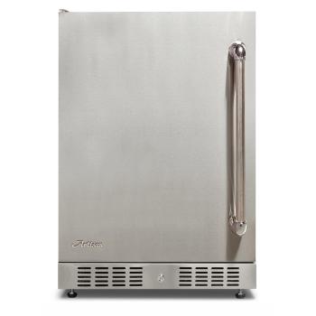 Artisan Stainless Steel Left Hinge Outdoor Rated Refrigerator with Locking Door350