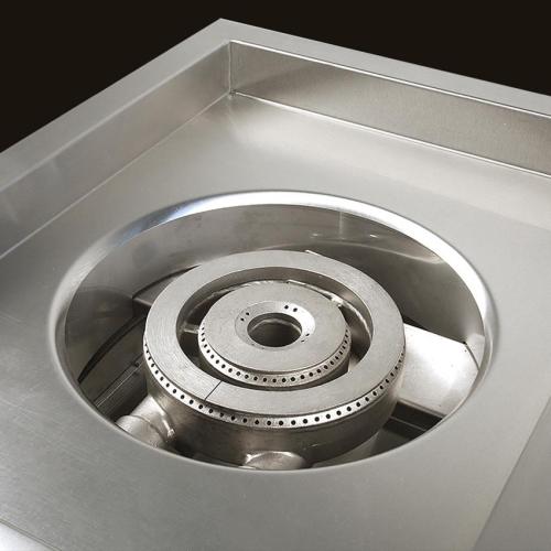 Artisan 18 Inch 55000 BTU Built In Propane Gas Power Burner with Wok Ring  and  Stainless Steel Lid