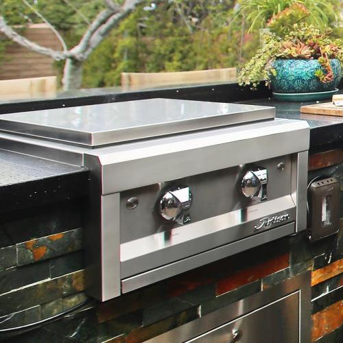 Artisan 18 Inch 55000 BTU Built In Propane Gas Power Burner with Wok Ring  and  Stainless Steel Lid