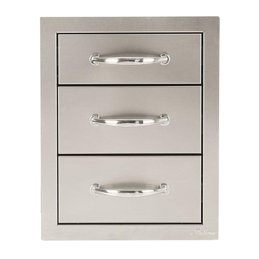 Artisan 17 Inch Soft Close Stainless Steel Triple Access Drawer