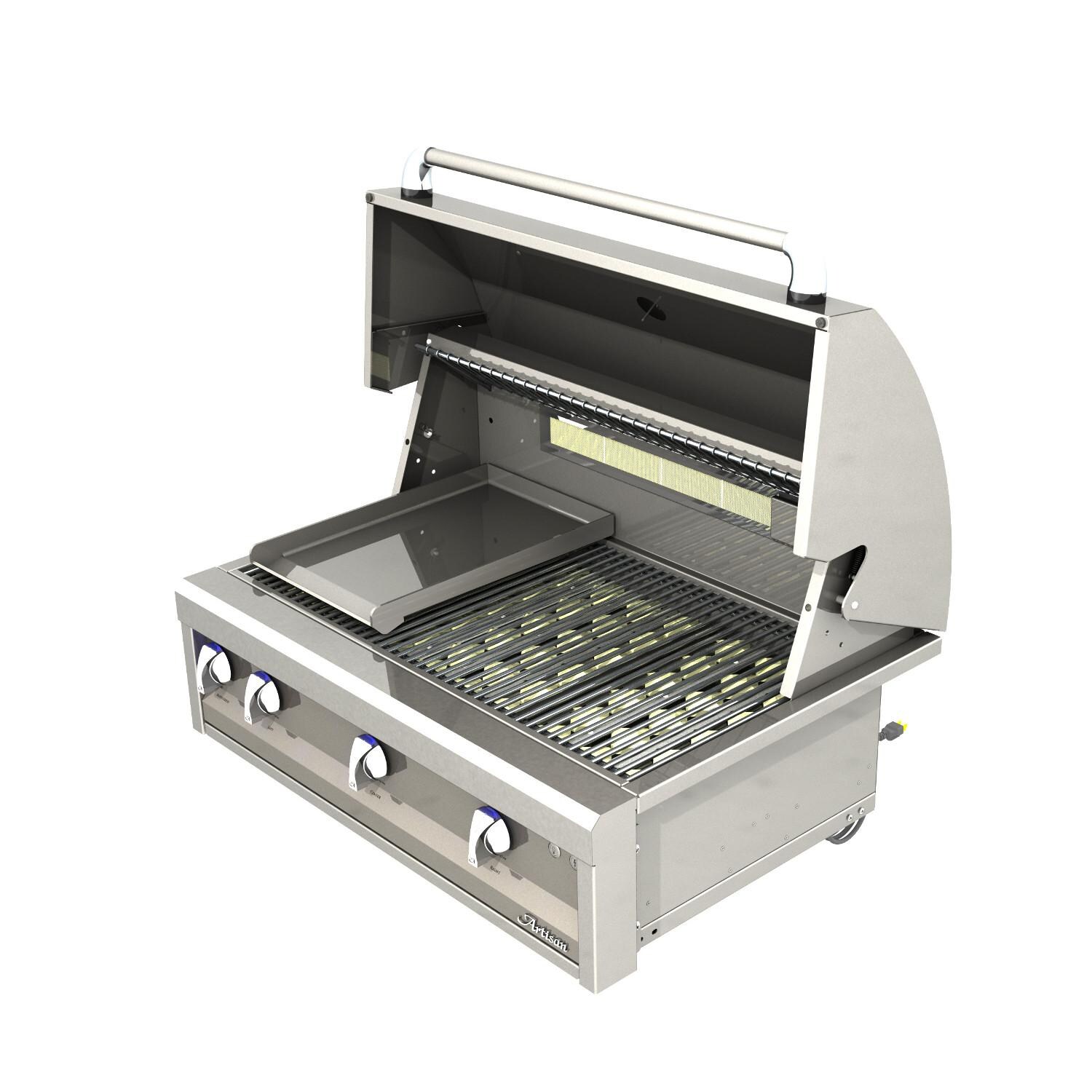Artisan Stainless Steel Drop In Griddle For Artisan Gas Grills  and  Side Burners