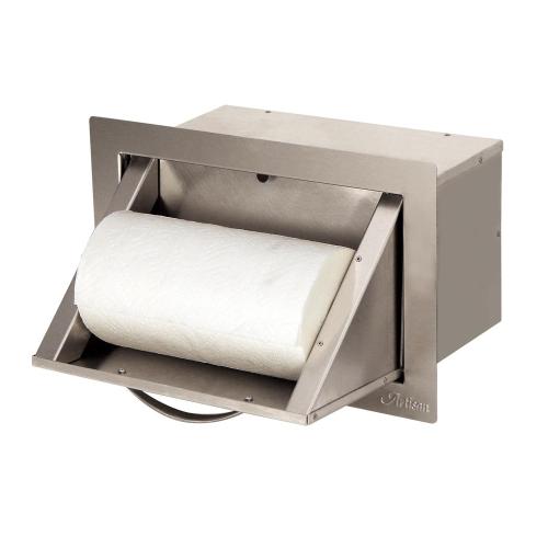 Artisan 17 Inch Stainless Steel Built In Tilt Out Paper Towel Holder