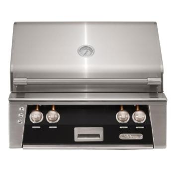 Alfresco Grills ALXE 30 Inch 2 Burner Built In Natural Gas Grill with Rear Infrared Burner Jet Black Gloss ALXE 30 NG S9005350