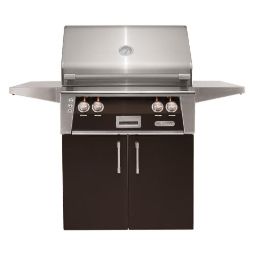 Alfresco Grills ALXE 30 Inch 2 Burner Freestanding Propane Gas Grill with Rear Infrared Burner   Jet Black Matte