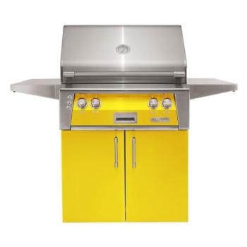 Alfresco Grills ALXE 30 Inch 2 Burner Freestanding Propane Gas Grill with Rear Infrared Burner Traffic Yellow ALXE 30C LP S1023350