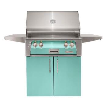 Alfresco Grills ALXE 30 Inch 2 Burner Freestanding Propane Gas Grill with Rear Infrared Burner Light Green ALXE 30C LP S6027350