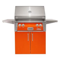 Alfresco Grills ALXE 30 Inch 2 Burner Freestanding Propane Gas Grill with Rear Infrared Burner Luminous Orange ALXE 30C LP S2005 250