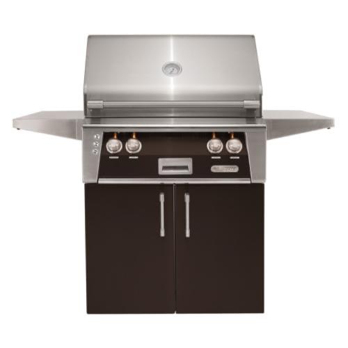 Alfresco Grills ALXE 30 Inch 2 Burner Freestanding Natural Gas Grill with Rear Infrared Burner   Jet Black Matte