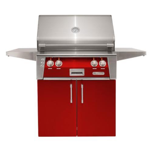 Alfresco Grills ALXE 30 Inch 2 Burner Freestanding Natural Gas Grill with Rear Infrared Burner   Carmine Red