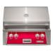 Alfresco Grills ALXE 30 Inch 2 Burner Built In Propane Gas Grill with Sear Zone and Rear Infrared Burner   Raspberry Red