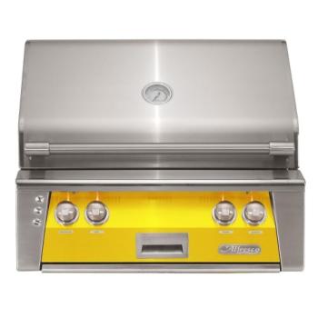 Alfresco Grills ALXE 30 Inch 2 Burner Built In Propane Gas Grill with Sear Zone and Rear Infrared Burner Traffic Yellow ALXE 30SZ LP S1023 350